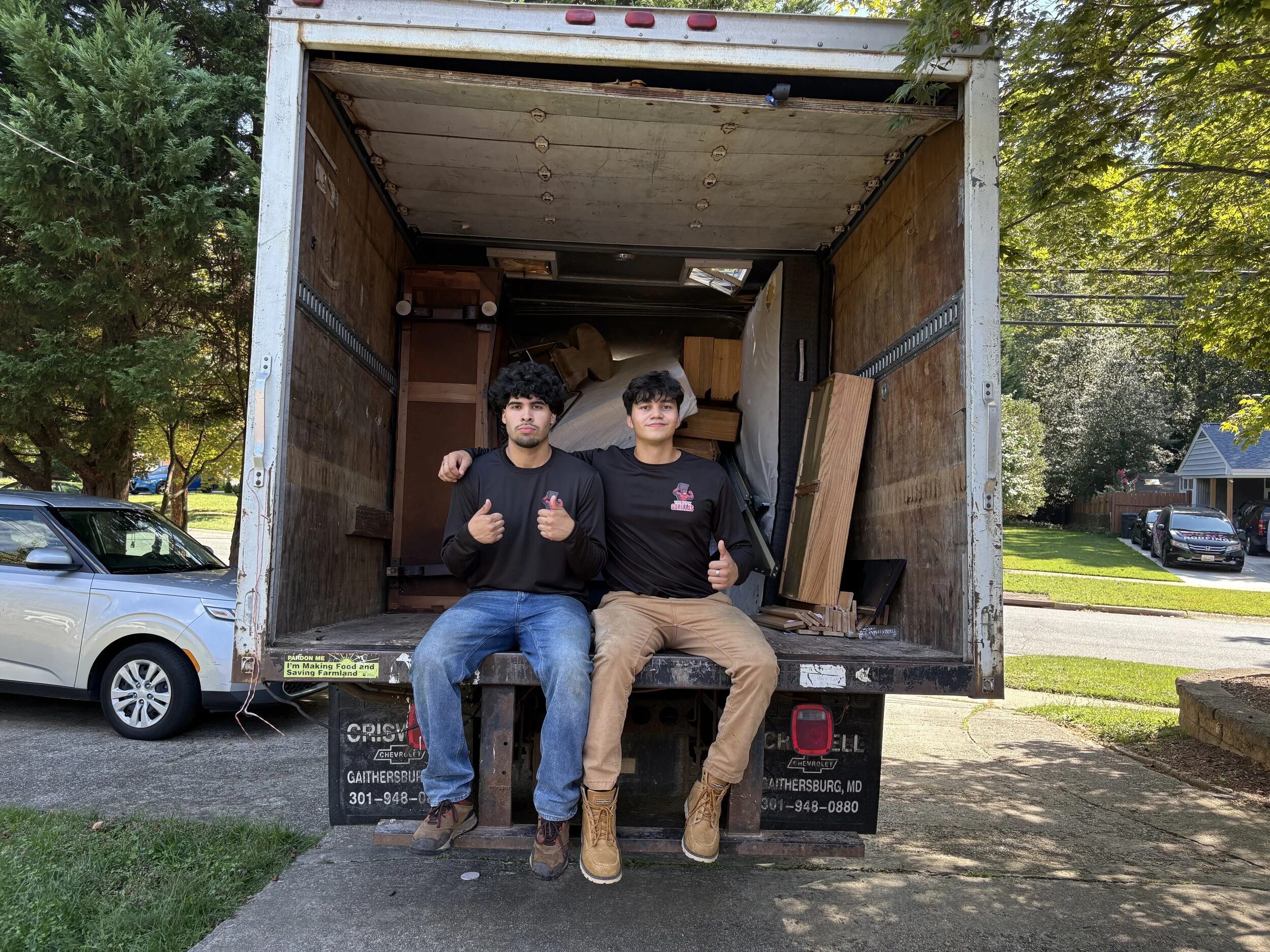 The Junk Gorillas crew and truck